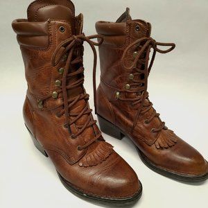 Women's Double H lace-up Prairie Boots